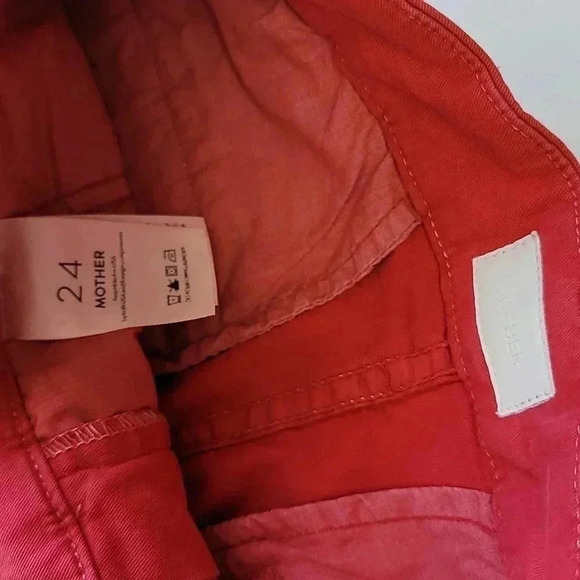 MOTHER The Tomcat Prep Jeans Poppy Red Killing Time - Picture 7 of 13